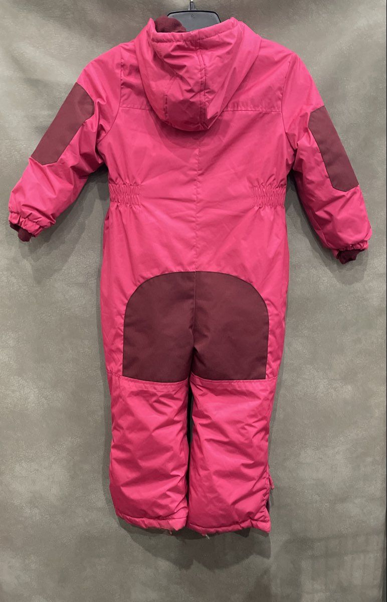 Pink Platinum Advance Girls Pink One Piece Insulated Hooded Snowsuit Sz 5/6