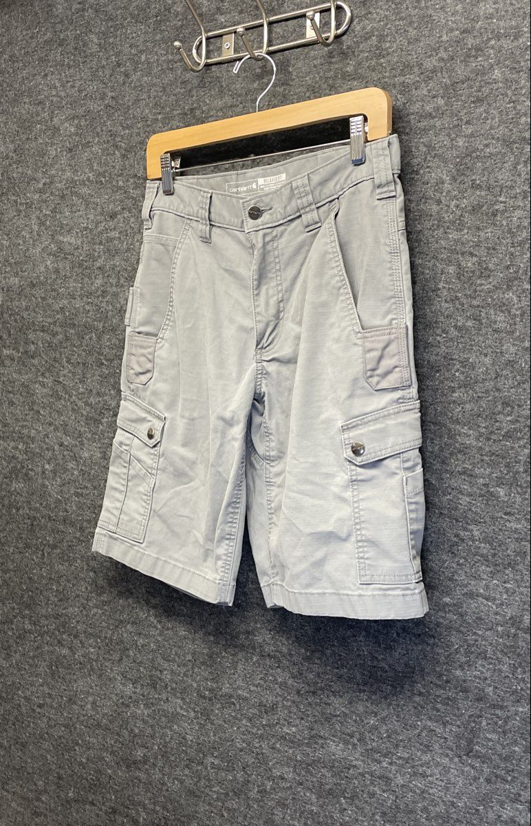 Carhartt Men's Relaxed Fit Ripstop Cargo Work Shorts Gray Size 30