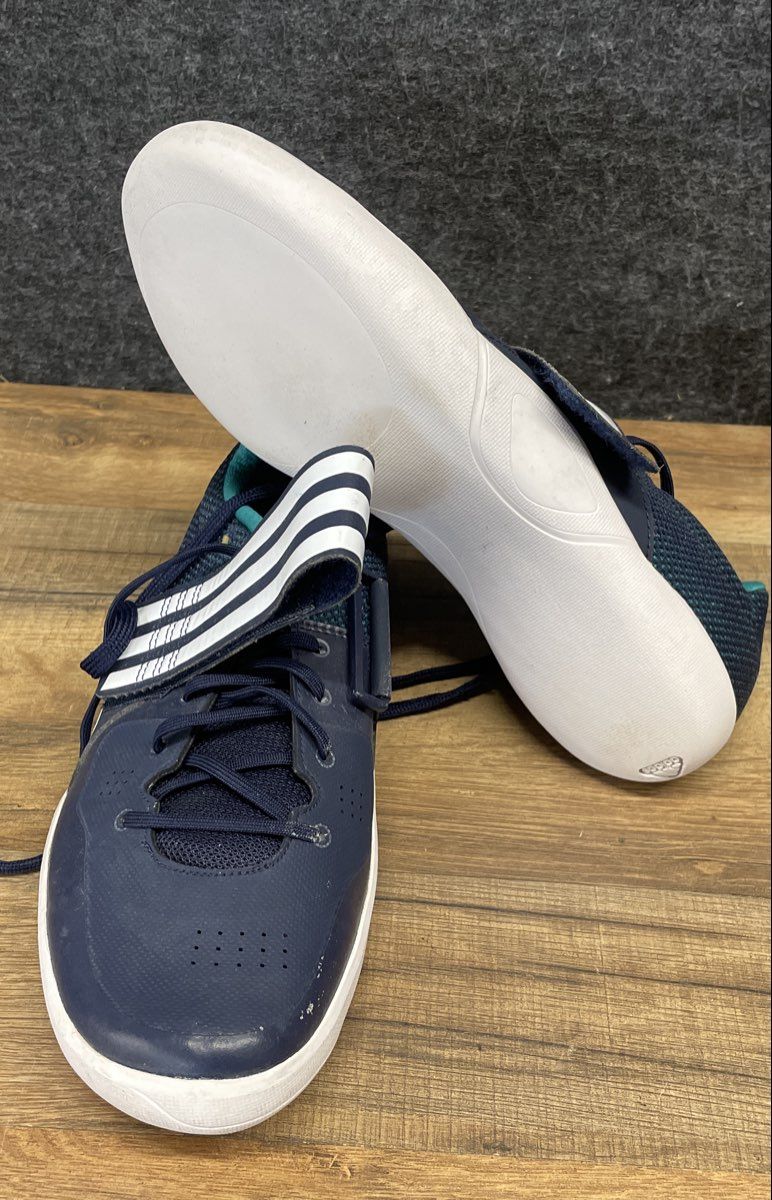 Adidas Adizero Discus Throwing Shoes Navy Blue Teal AF5645 Men's Size 8.5