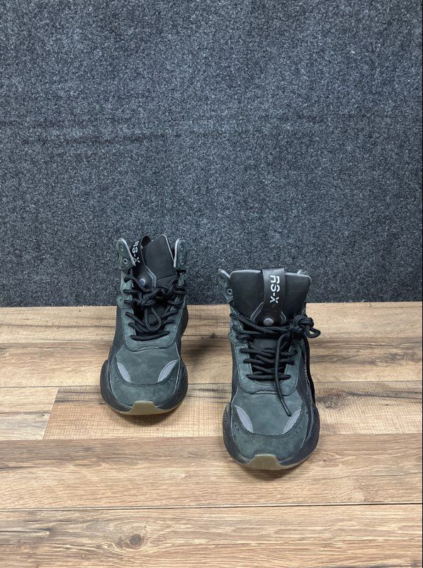 Puma RS-X Mid Utility Black Ebony Gum High Top Sneakers Men's Size 8