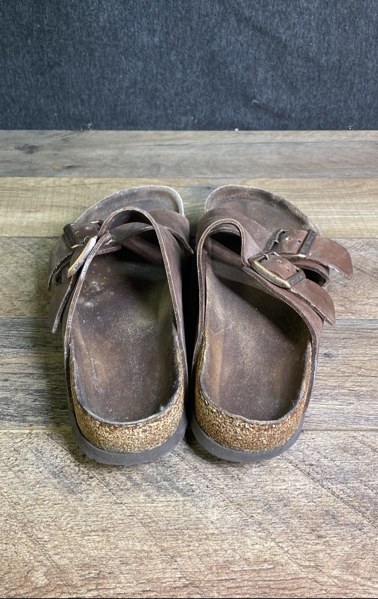 Birkenstock Arizona Brown Leather Two-Strap Sandals Women's Size 8