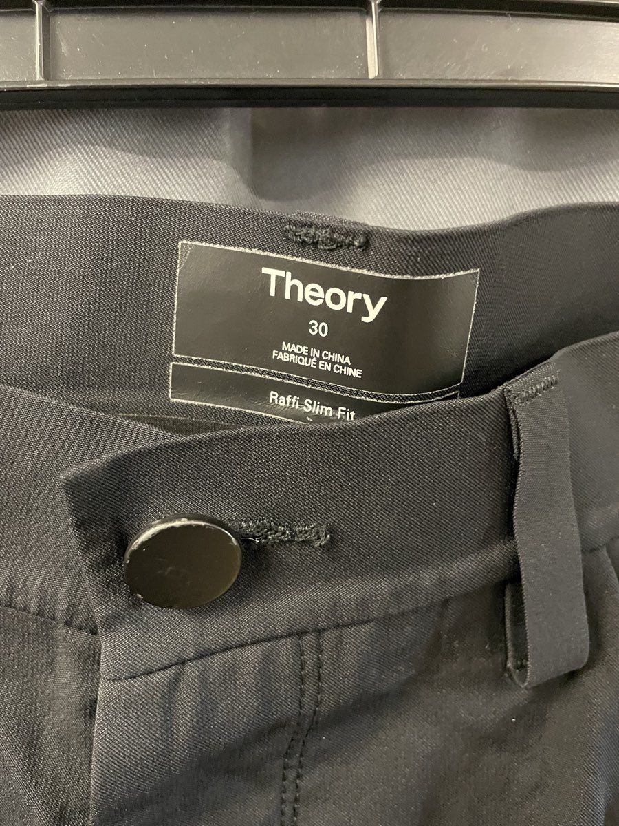 Theory Men's Black Raffi Slim Fit Tech Neoteric Polyamide Pants Size 30