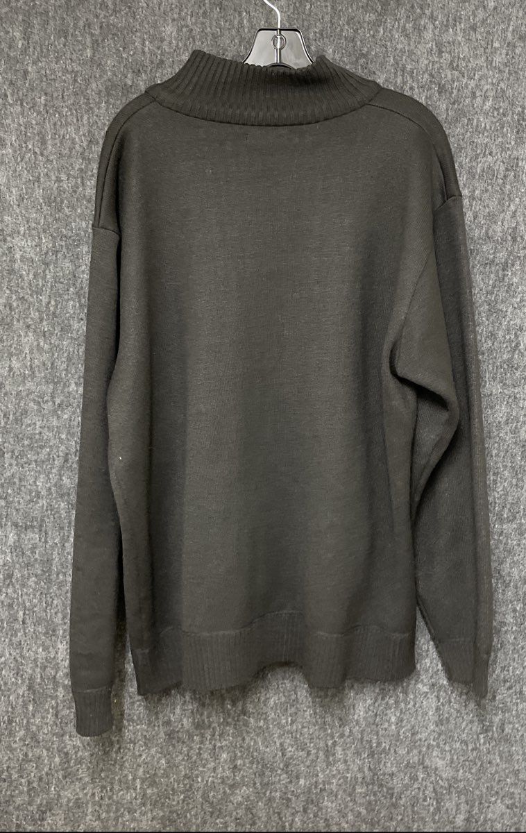 YeoKou Men's Black Full Zip Cardigan Sweater Cashmere Blend Plaid Lined Sz XXL