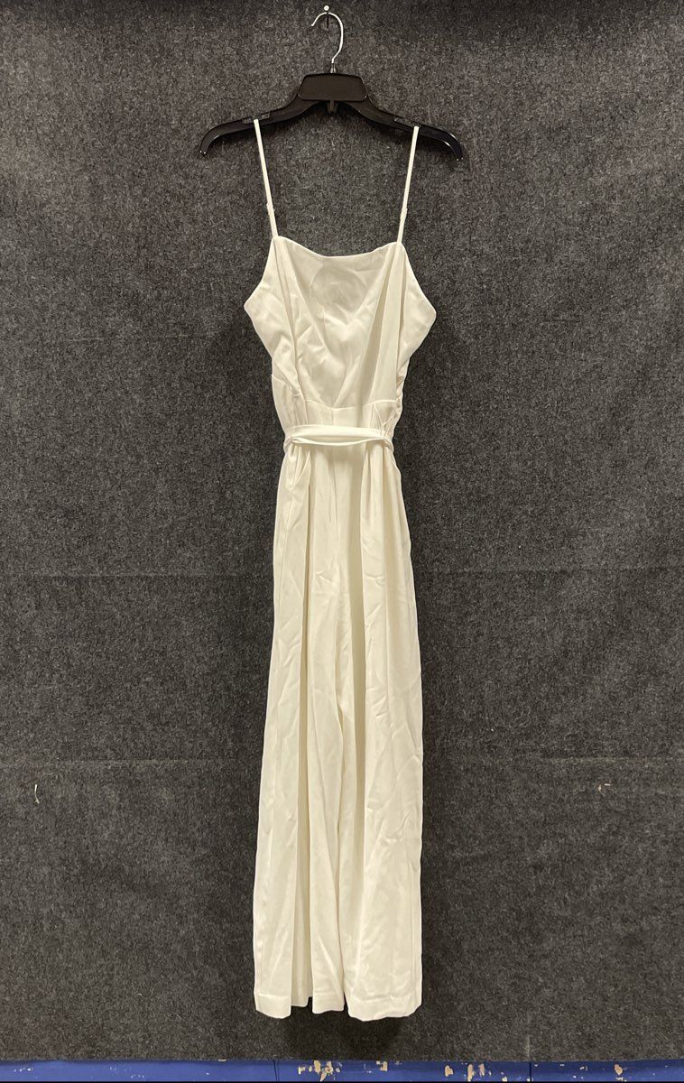 Nine West Women's White Knight Wide Leg Jumpsuit Sleeveless NWT Sz L
