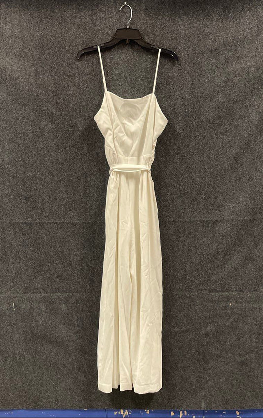 Nine West Women's White Knight Wide Leg Jumpsuit Sleeveless NWT Sz L