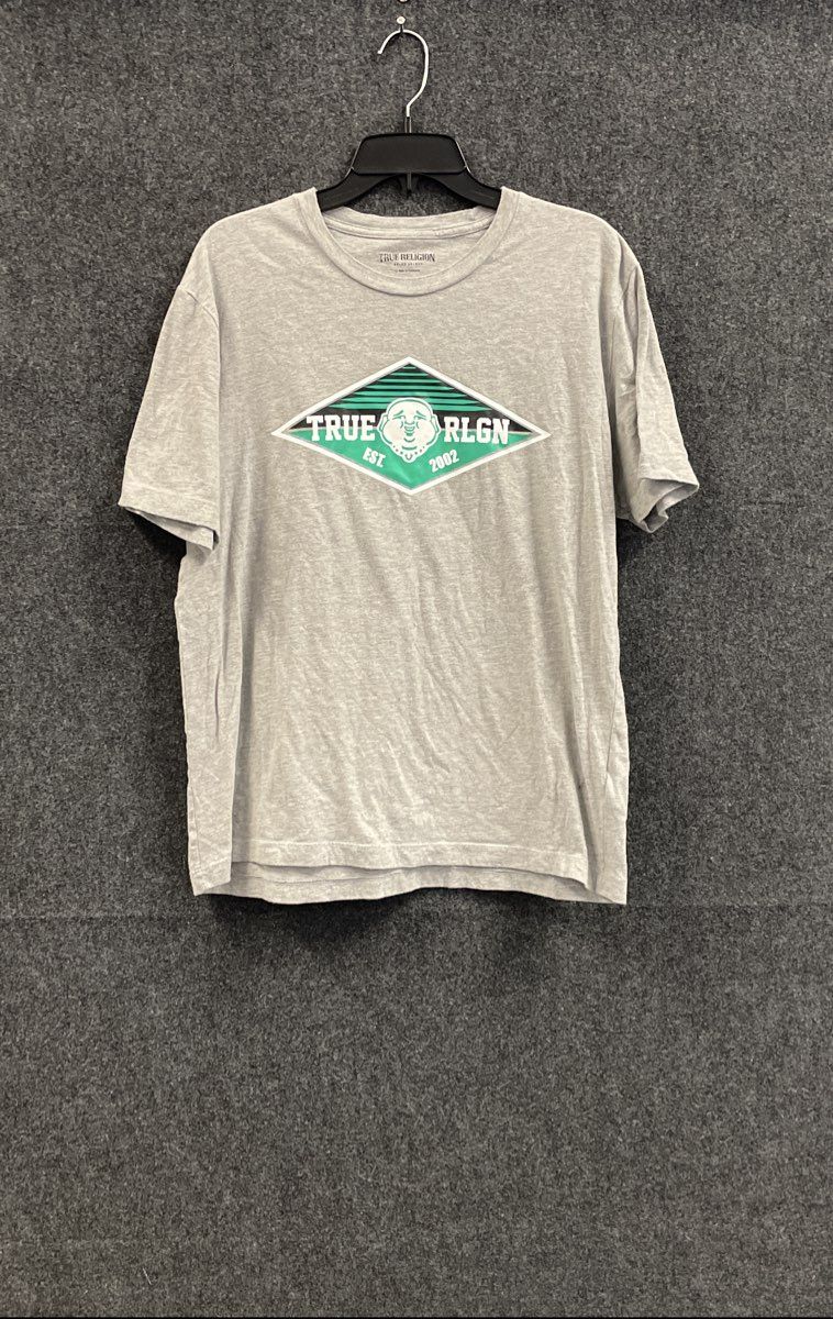 True Religion Grey Short Sleeve Shirt Men's Size Large