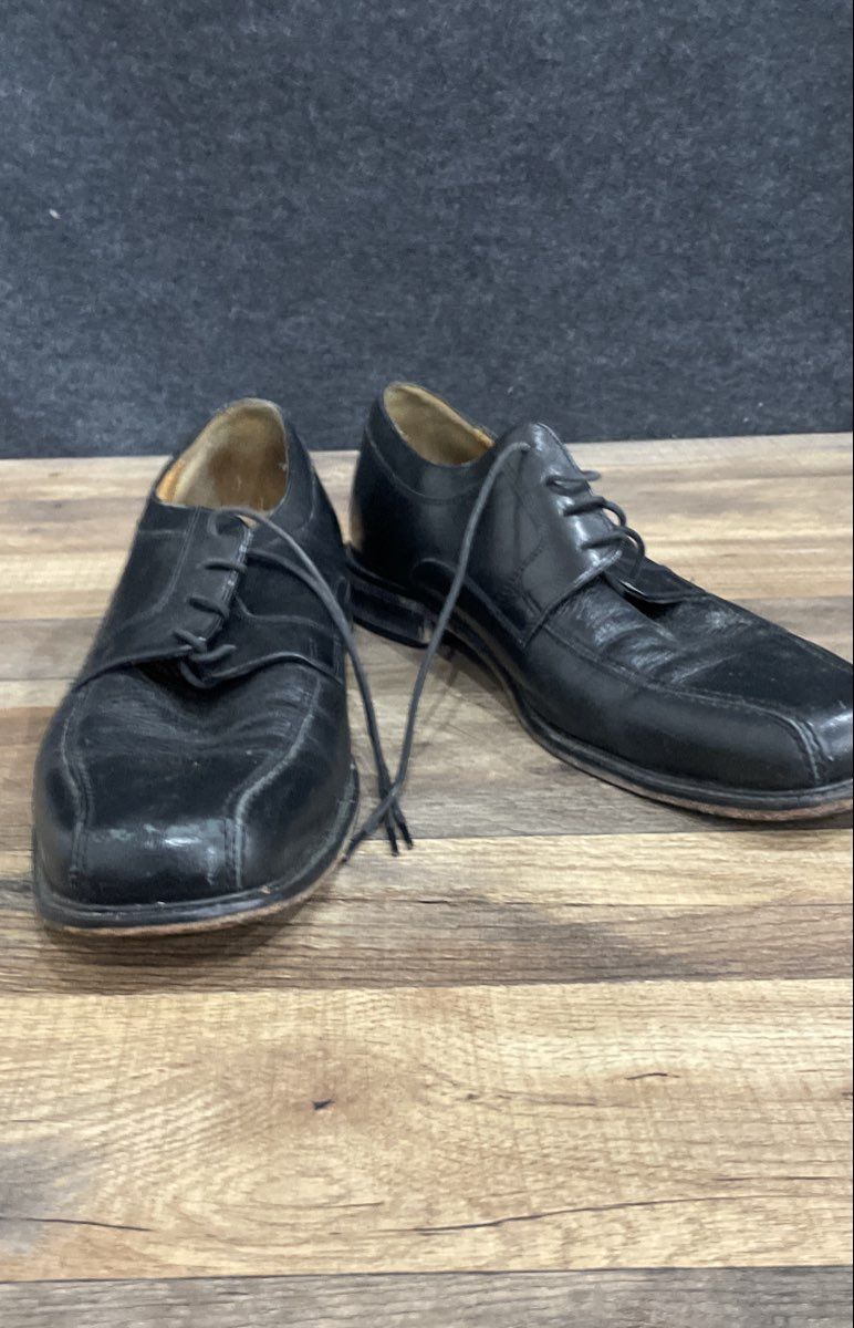 Bostonian Black Leather Bicycle Toe Derby Dress Shoes Men's Size 8