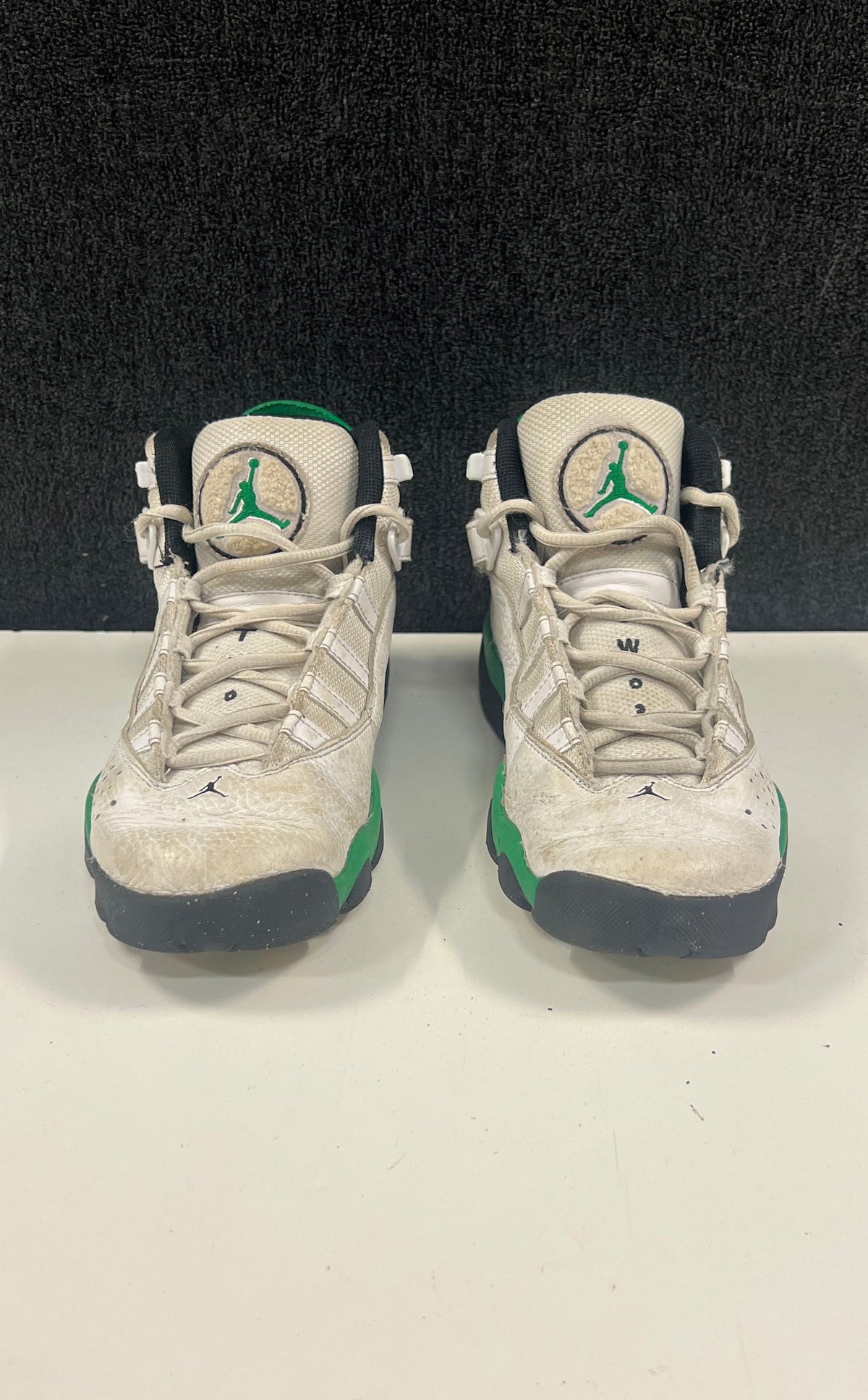 Air Jordan 6 Rings White Lucky Green Black Youth Size 5Y