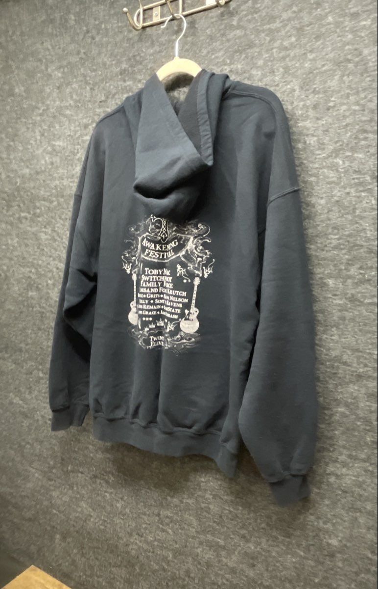 Awakening Festival 2011 Concert Hoodie TobyMac Switchfoot Gildan Black Sz XL