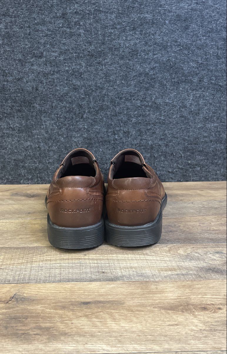 Rockport Charlesview Brown Leather Slip-On Loafer Dress Shoes Men's Size 13