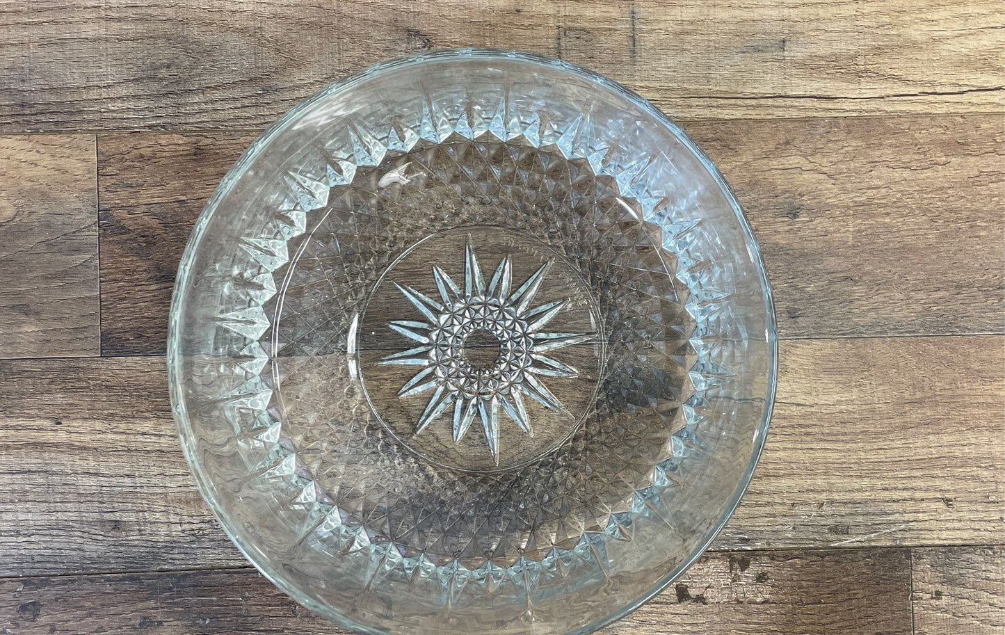 Arcoroc France Starburst Large Serving Bowl & 4 Diamond Point Bowls 5pc Set