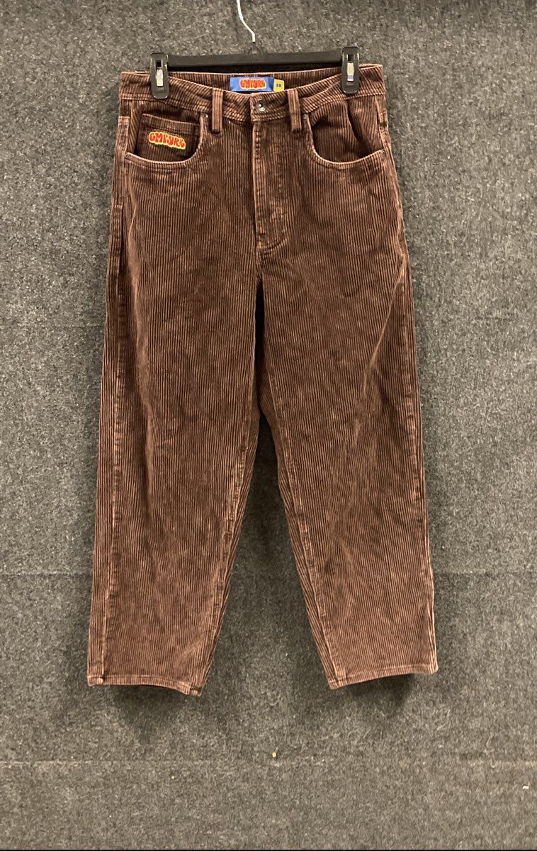 Empyre Men's Brown Cotton Corduroy Relaxed Fit Skate Pants Sz 28