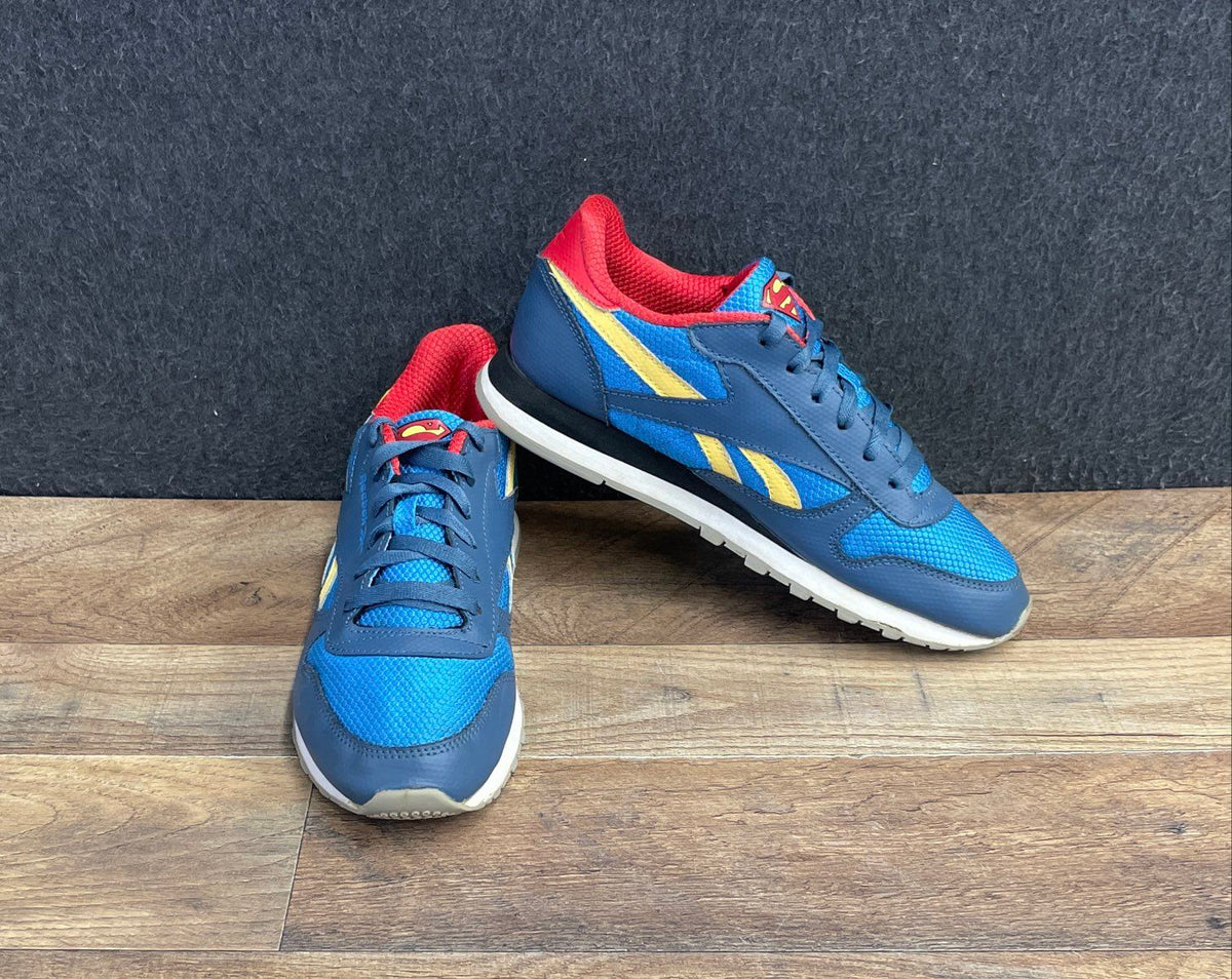 Reebok Classic Leather Superman Blue Red Sneakers Size 6