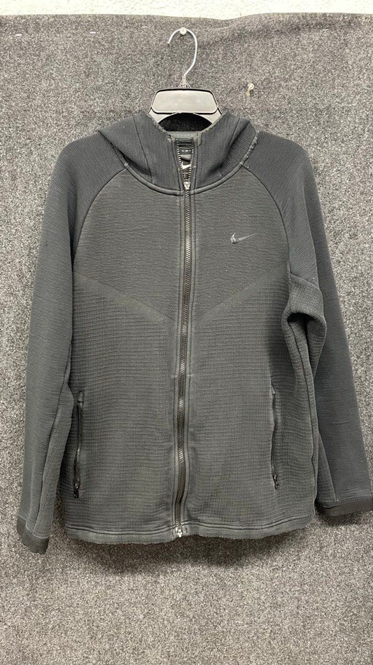 Nike Men's Pro Therma-FIT Full Zip Hoodie Black Waffle Knit Athletic Sz L