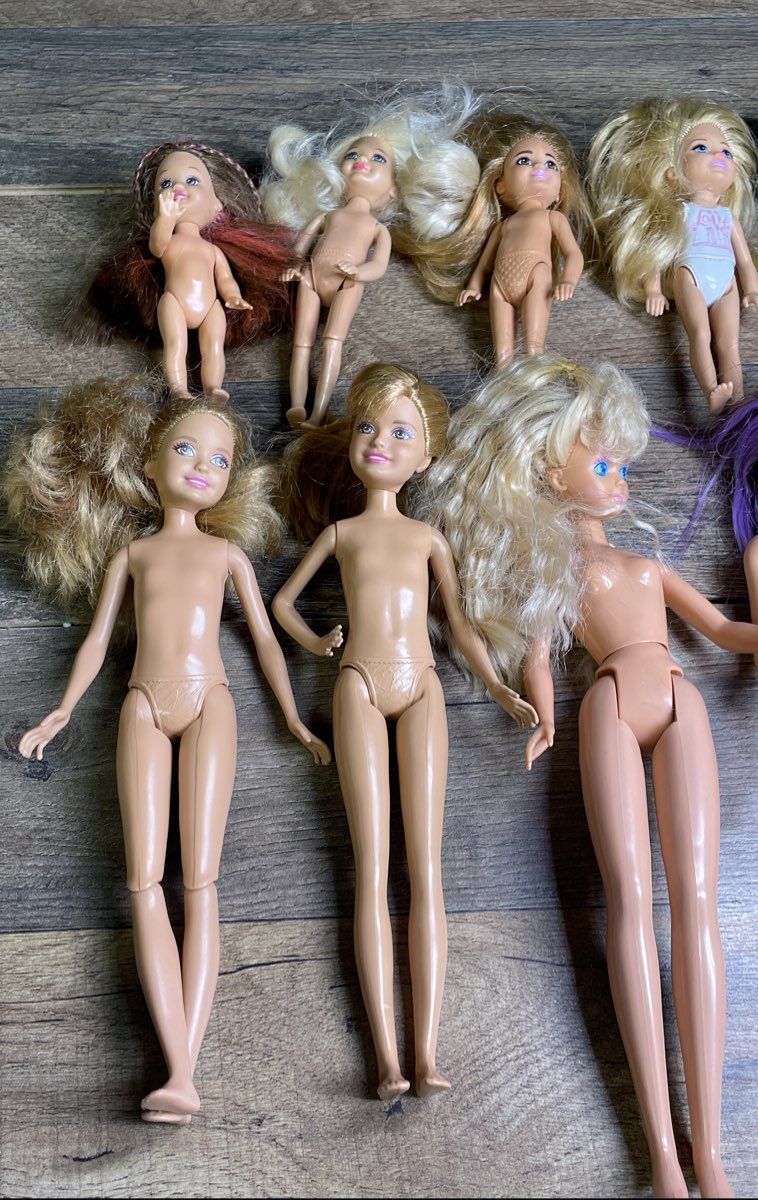 Mattel Barbie Skipper Stacie & Kelly Chelsea Doll Lot 10pc Nude For Custom OOAK