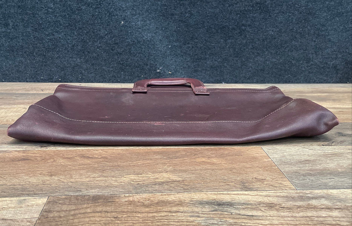 Vintage Litton Applied Technology Red Leather Portfolio Handbag Document Bag