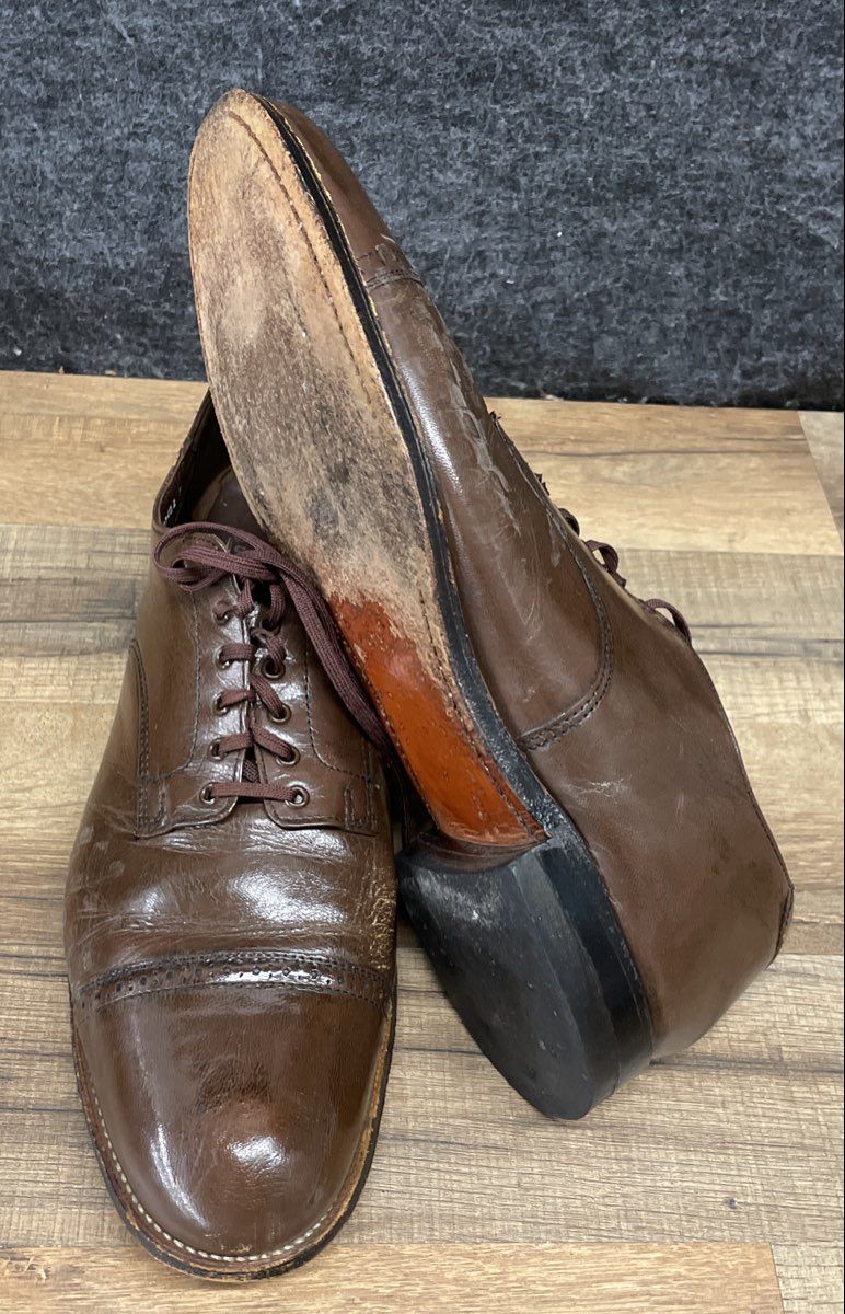 Stacy Adams Madison Brown Leather Cap Toe Oxford Shoes Men's Size 10.5 2E