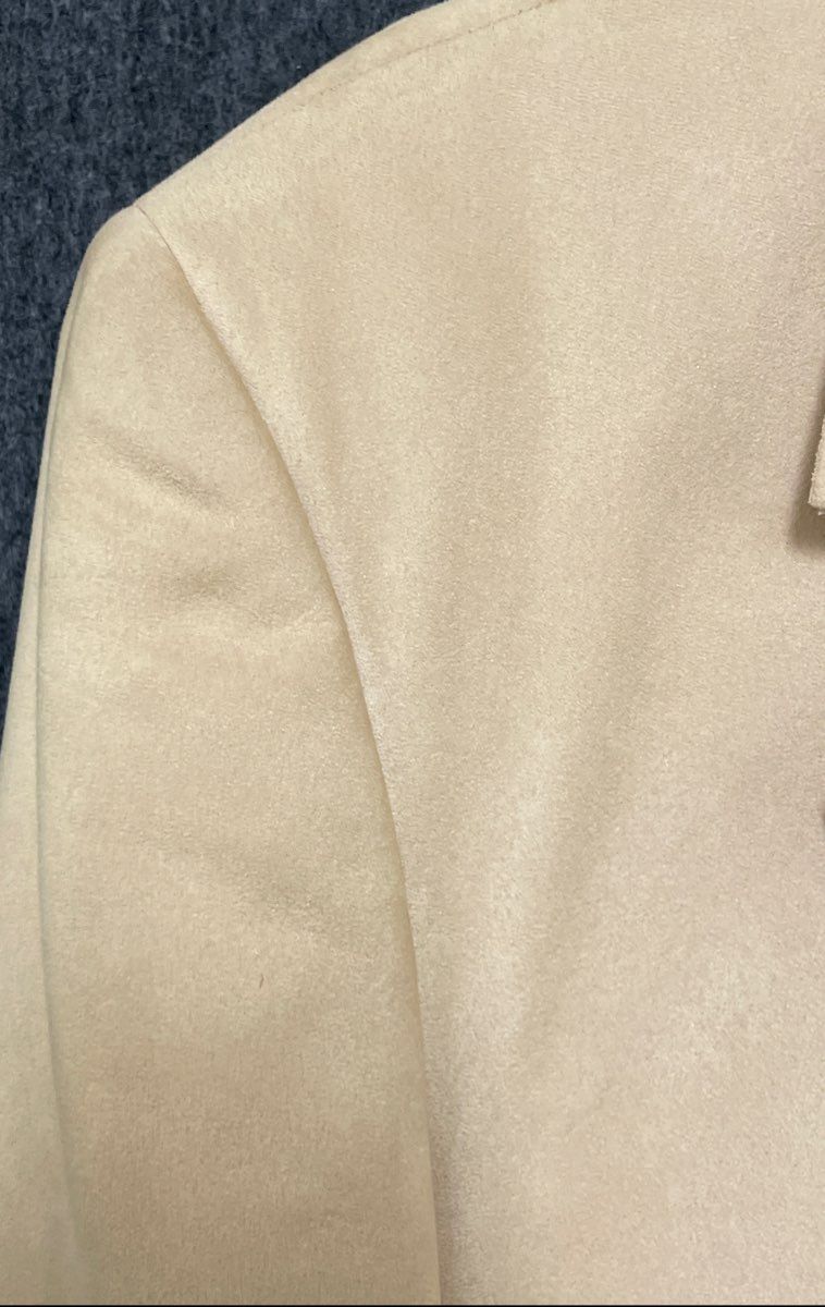 Vintage Y2K Stafford Men's Tan Supra Suede 3-Button Sport Coat Blazer Sz 46R