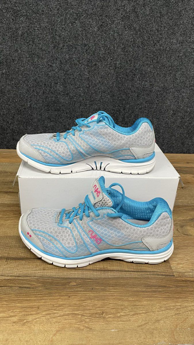 Ryka Dynamic Grey Blue Pink Women's Athletic Running Sneakers Size 7