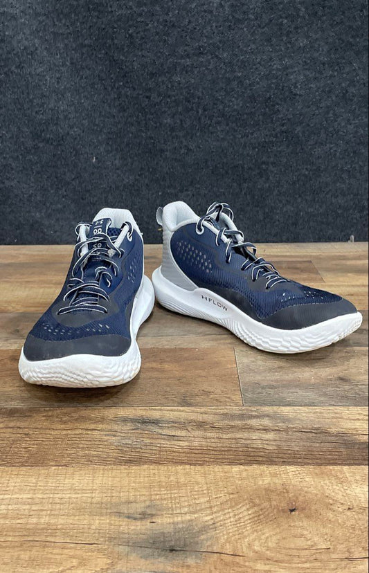 Under Armour Flow Futr X Navy Blue White Basketball Shoes Men's Size 9
