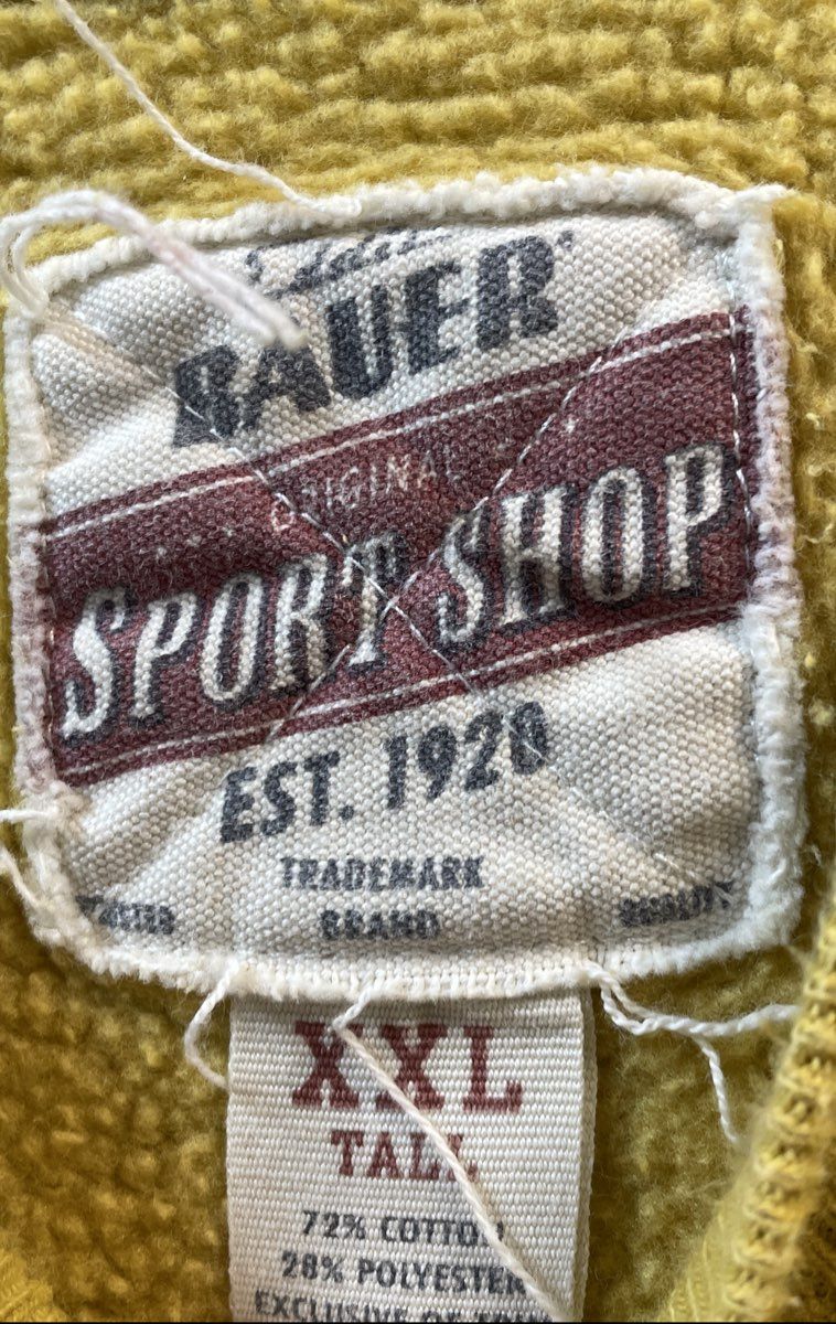 Eddie Bauer Sport Shop Men's Mustard Yellow Outdoor Outfitter Sweatshirt XXLT