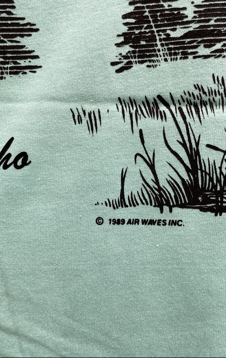 Vintage 1989 Idaho Deer Nature T-Shirt Single Stitch Screen Stars Best Sz XL