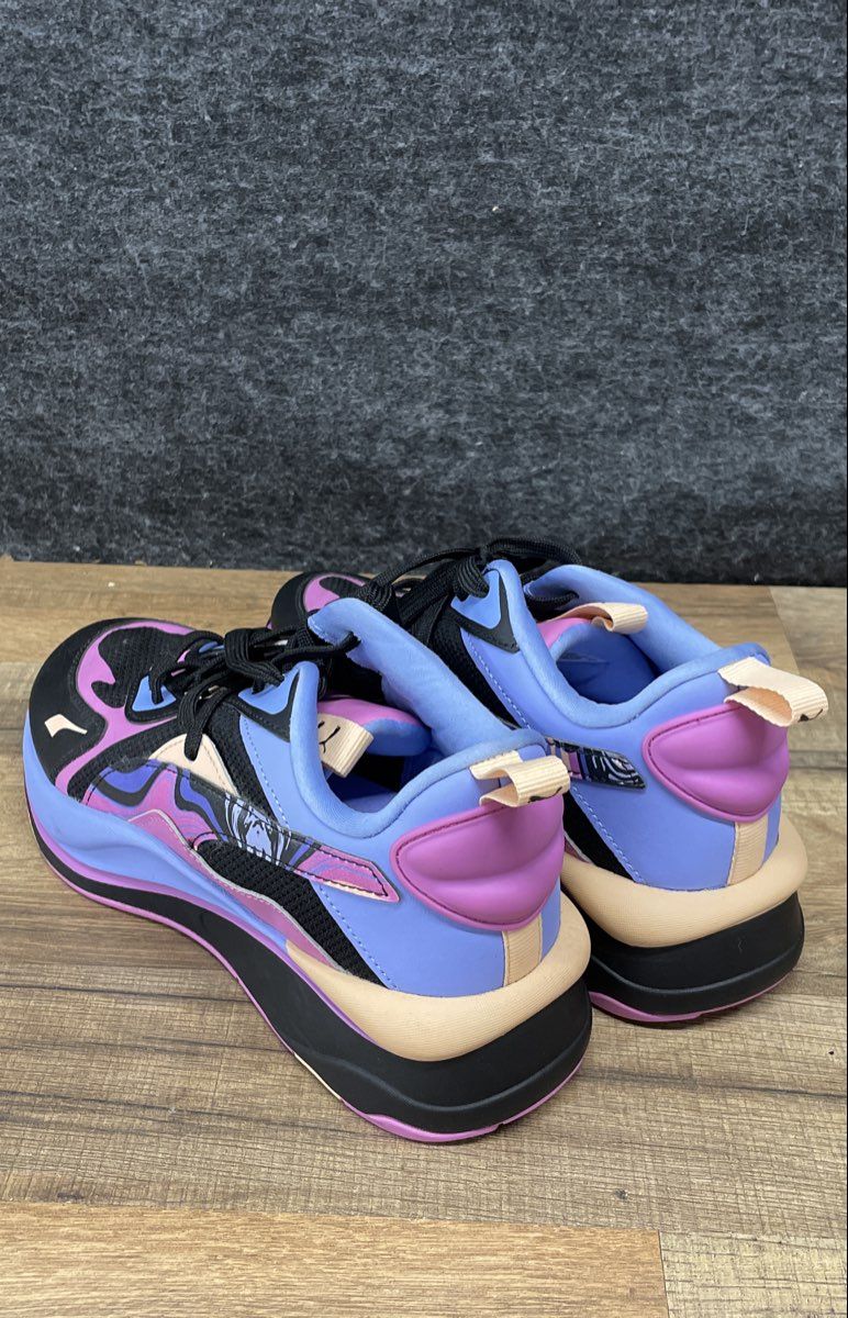 Puma RS Curve Glow Black Blue Purple Women's Sneakers Size 9.5
