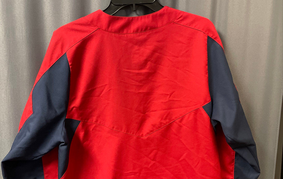 Nike Men's Washington Nationals Warm-Up Pullover Red Navy Blue Logo Sz Small
