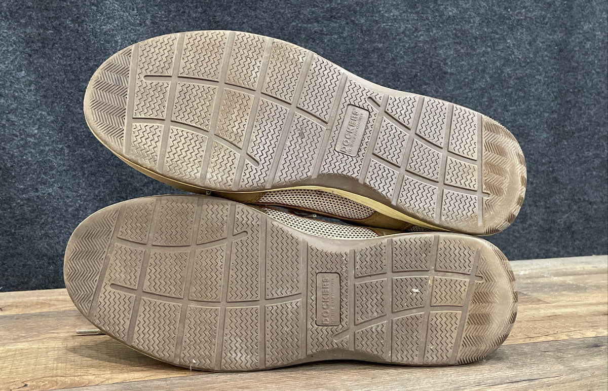 Dockers Men's Brown Leather Mesh Casual Boat Shoes Size 12M