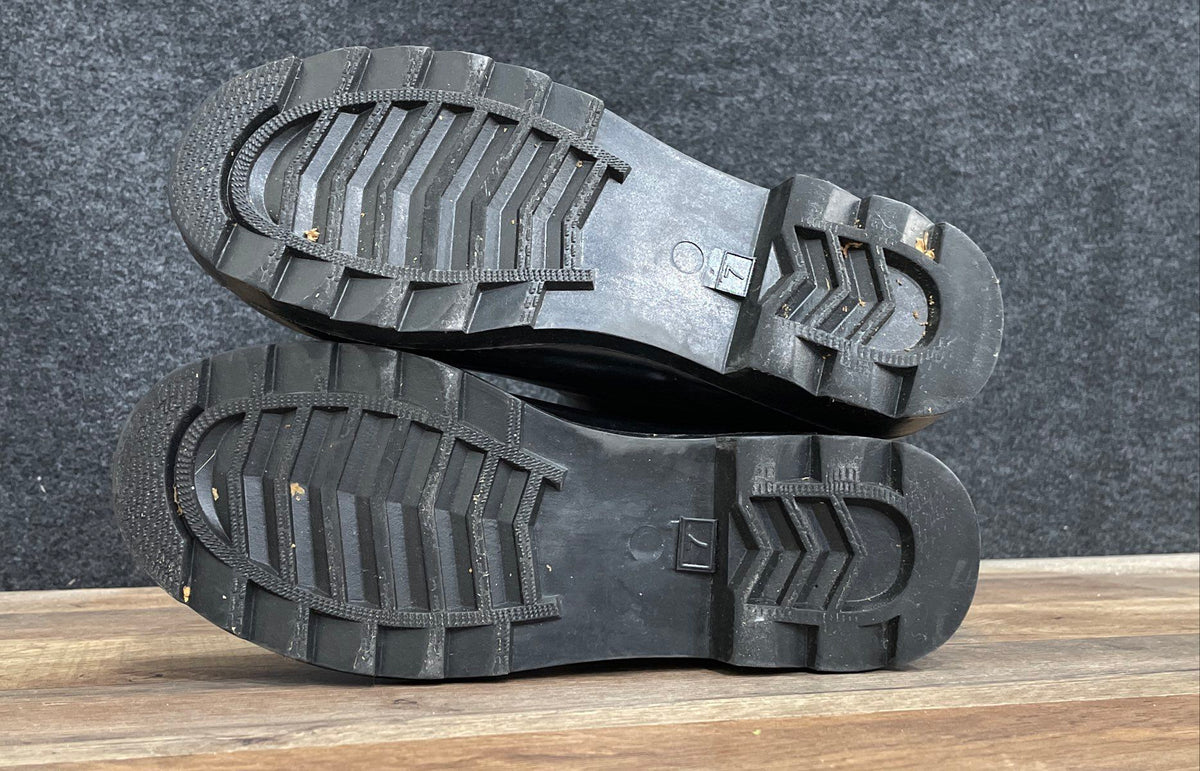 Chooka Black Rubber Buckle Detail Rain Boots Women's Size 7