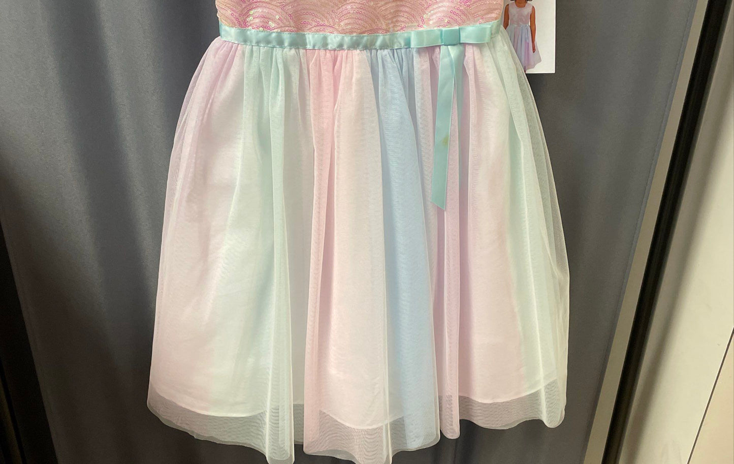 Jona Michelle Girl's Pink Pastel Sequined Tulle Party Dress Sz 10 NWT