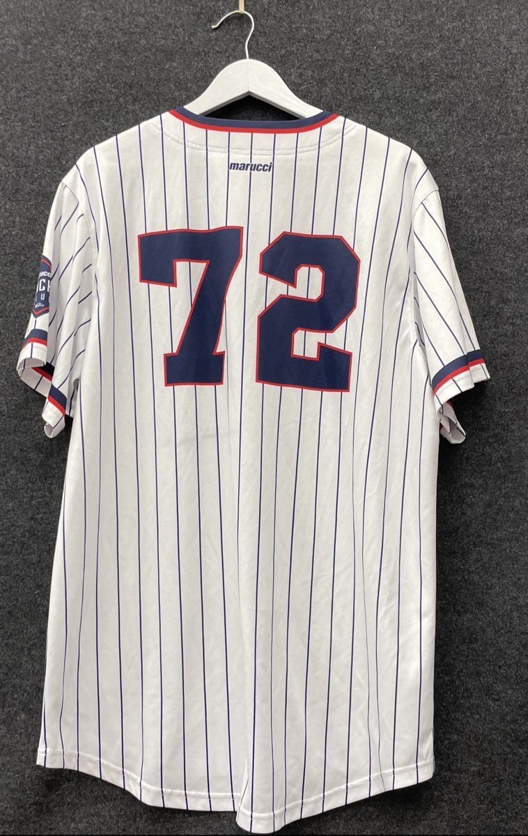 Marucci St Louis Stars Negro League Tribute Baseball Jersey Pinstripe #72 Sz L