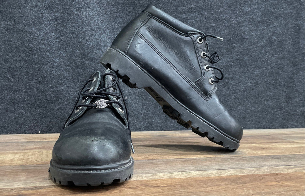 Timberland Waterproof Black Leather Lace Up Chukka Boots Men's Size 9.5