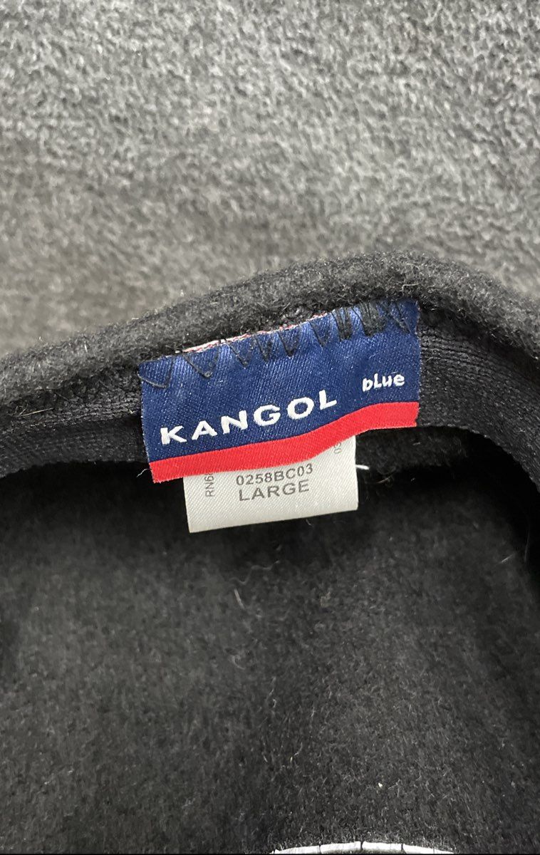 Kangol Men's 504 Flat Cap Black 100% Wool Ivy Newsboy Driving Hat Size L