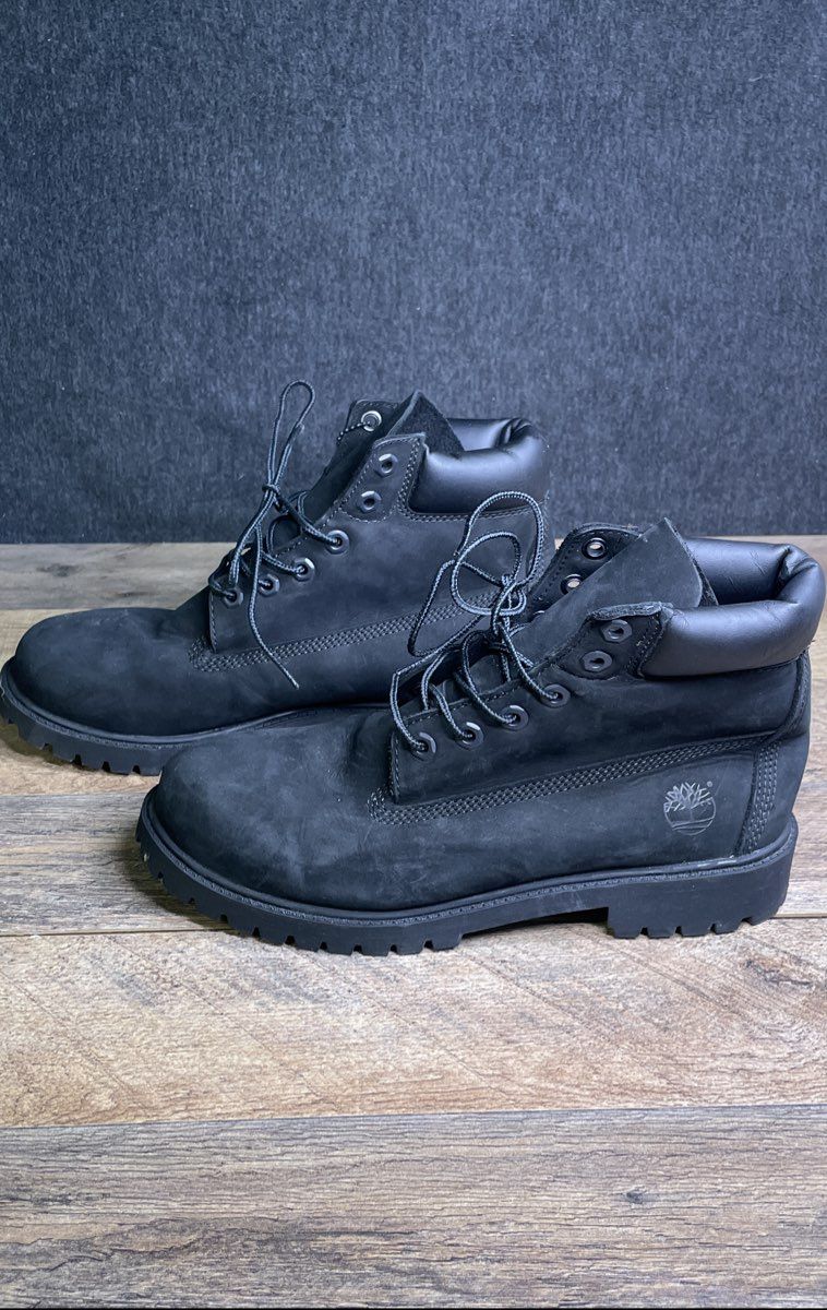Timberland Premium 6-Inch Waterproof Boots Black Leather Men's Size 7