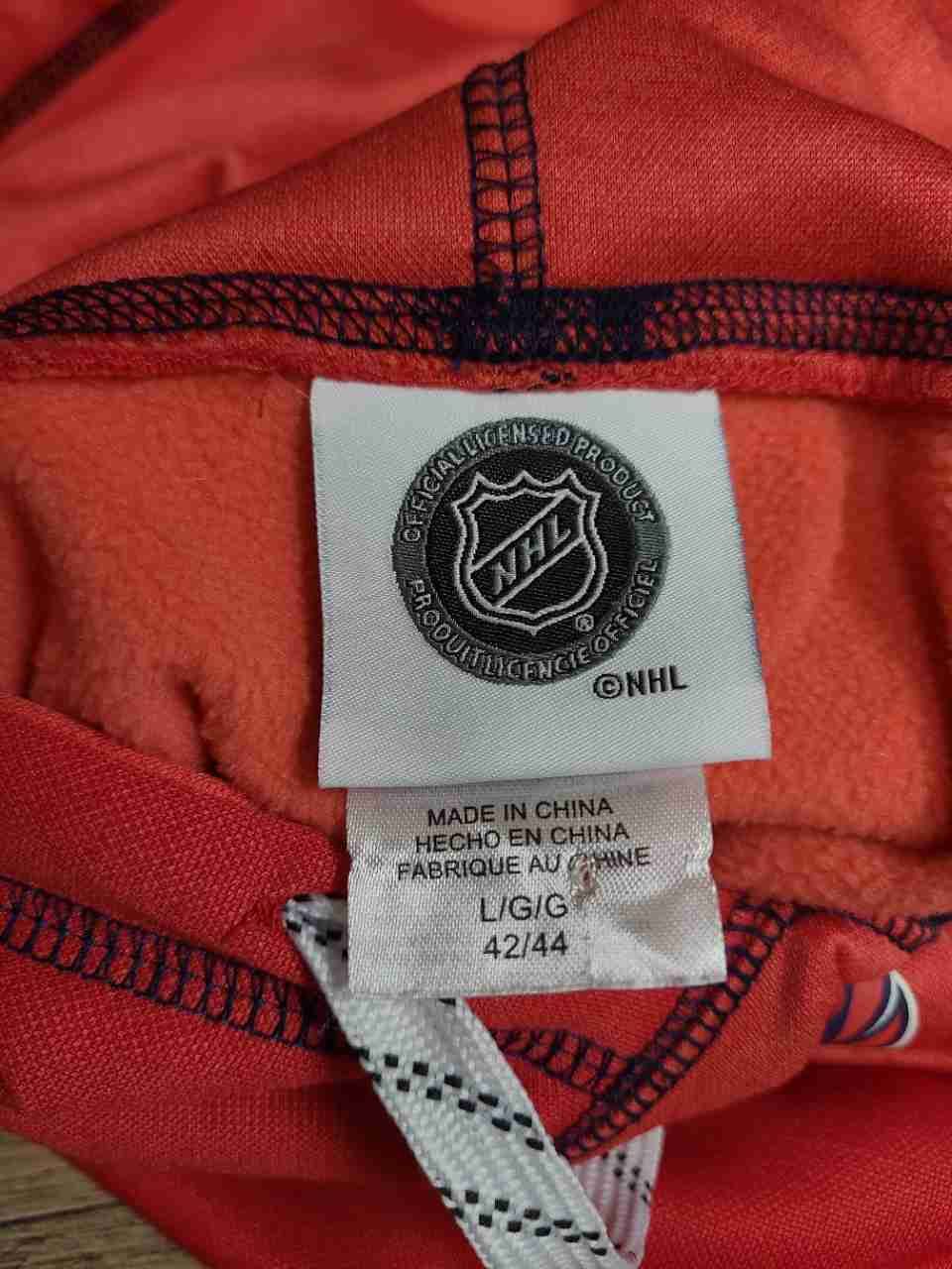 NHL Men's Washington Capitals Red Graphic Pullover Fleece Hoodie Sz L