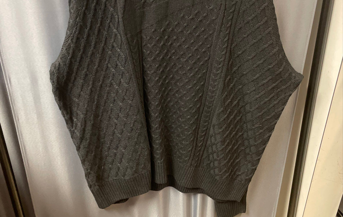 Nike Black Cable Knit Wool Blend Turtleneck Sweater XXL Swoosh