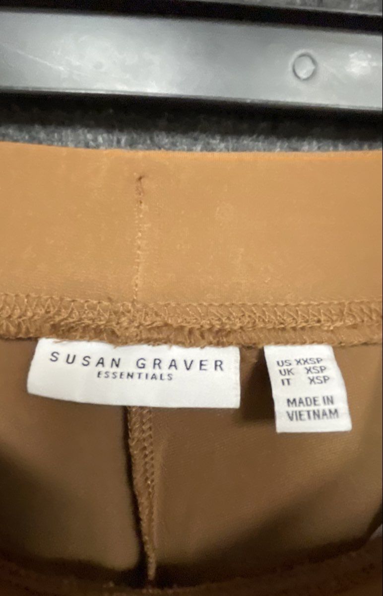 Susan Graver Essentials Women's Tan Pull-On Liquid Knit Straight Leg Pants XXSP