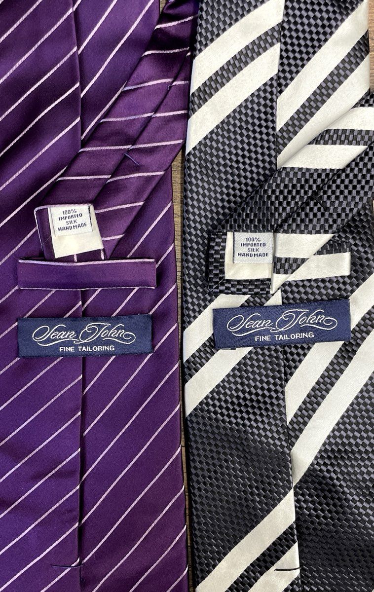 Bill Blass Sean John Madison Men's 100% Silk Neck Ties Mixed Patterns Lot of 5