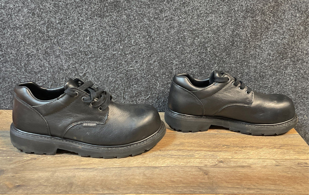 Hy-Test K10800 Black Leather Safety Toe Work Oxford Shoes Size 10E