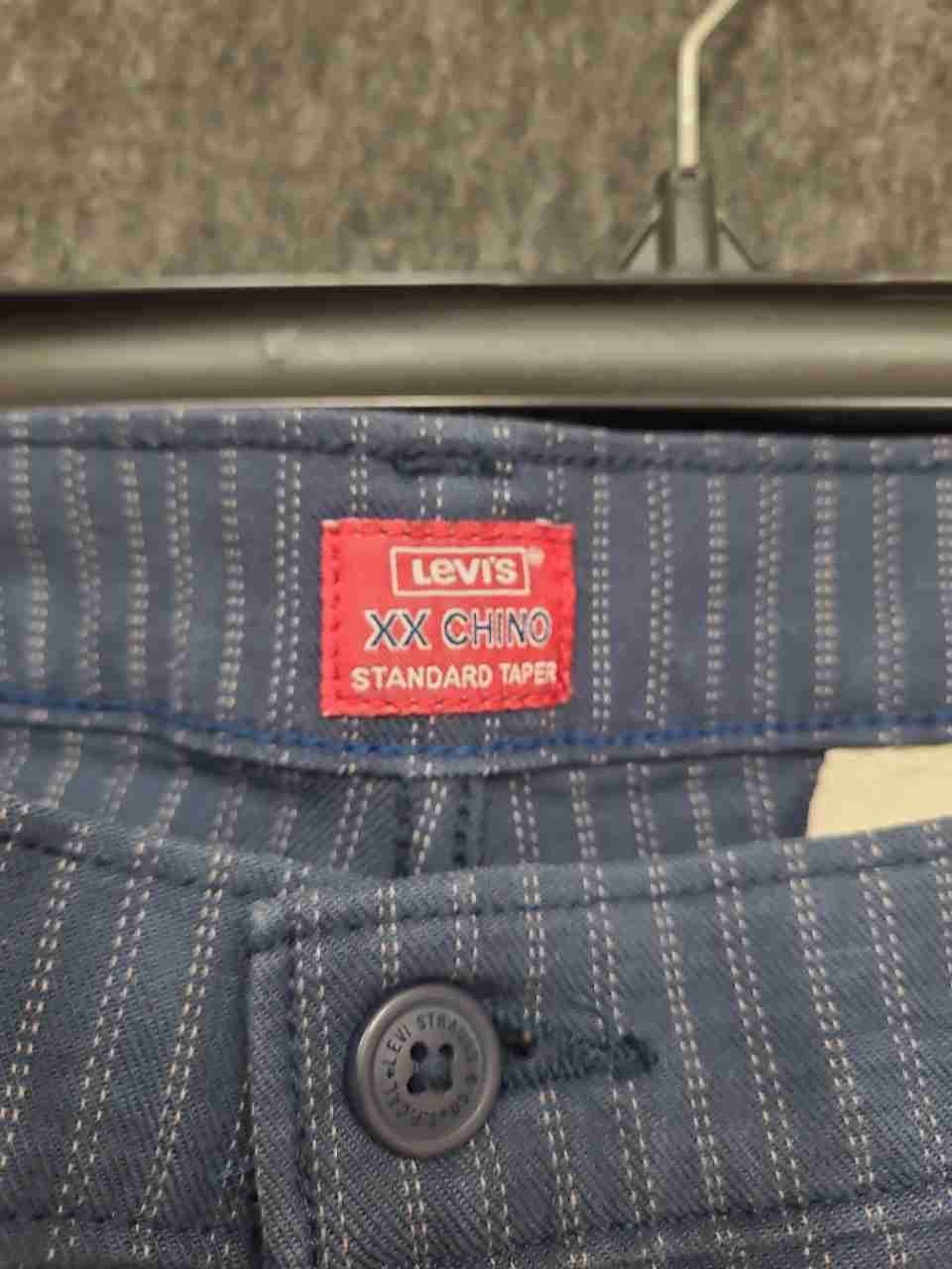 Levi's Men's Blue Pinstripe XX Chino Standard Taper Pants 34x32