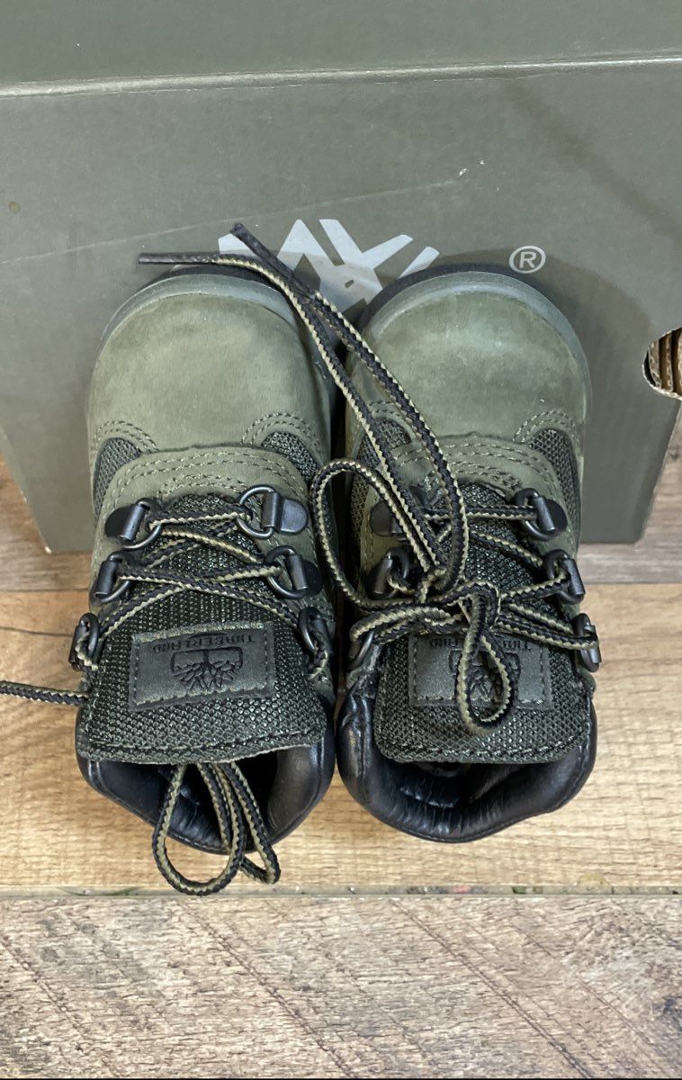 Timberland Field Boot Mid Dark Green Nubuck Toddler Boots Size 5 NIB DS