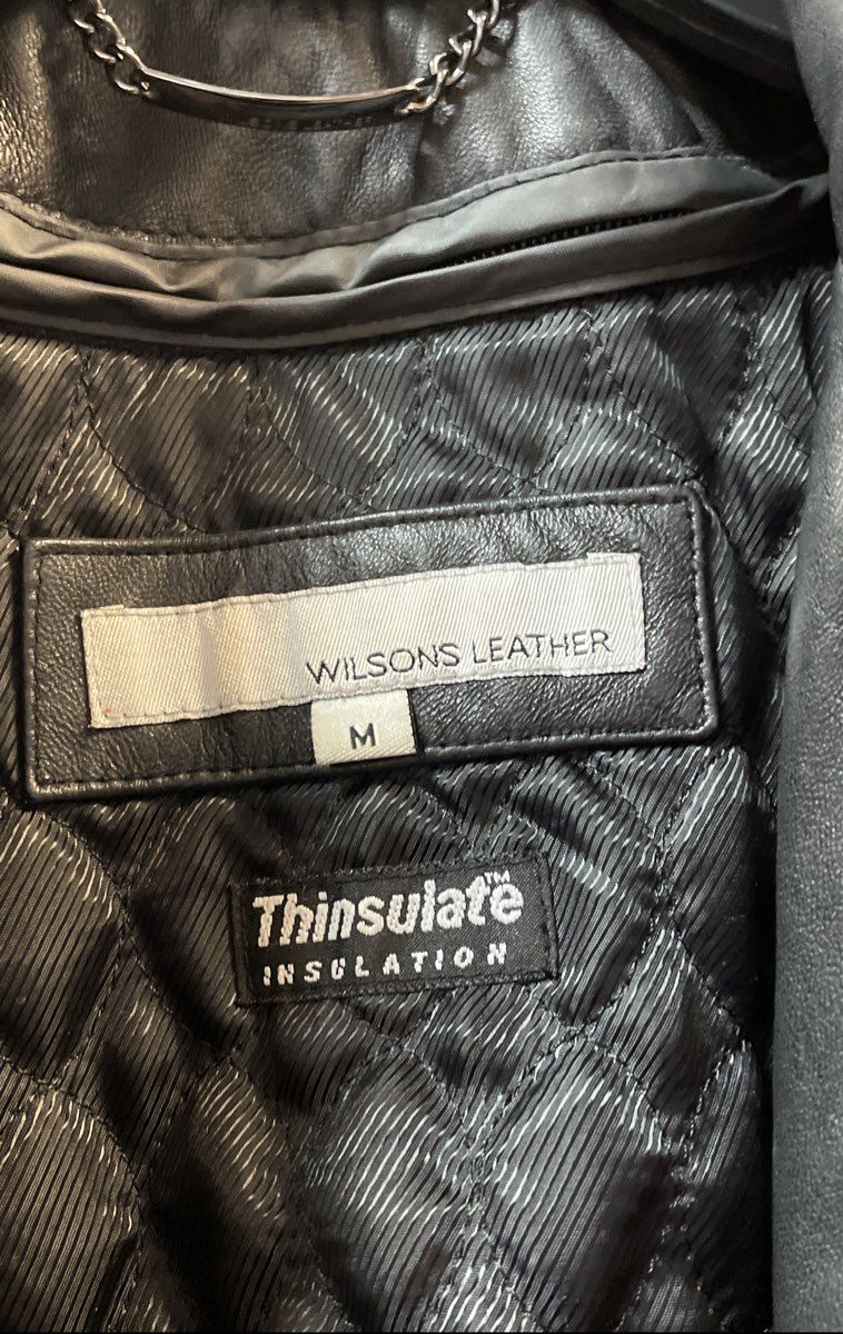 Wilsons Leather Women's Black Thinsulate Insulated Belted Coat Jacket Sz M