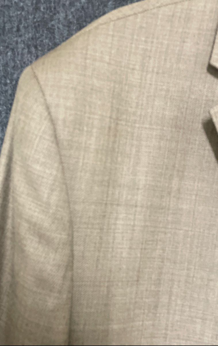 Stafford Men's Brown Sharkskin Wool Blend Classic Fit Travel Blazer Sz 52R