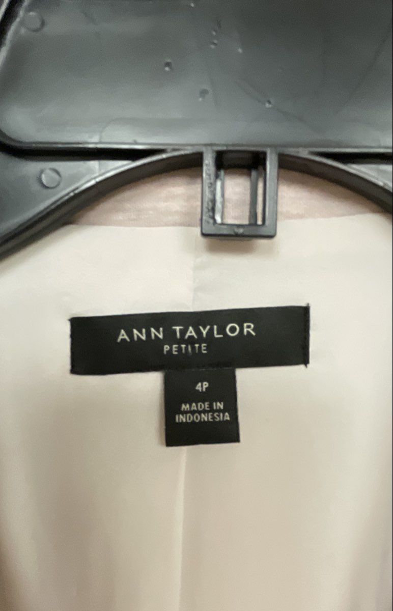 Ann Taylor Women's Petite Blazer Light Pink Heathered Single Button Sz 4P