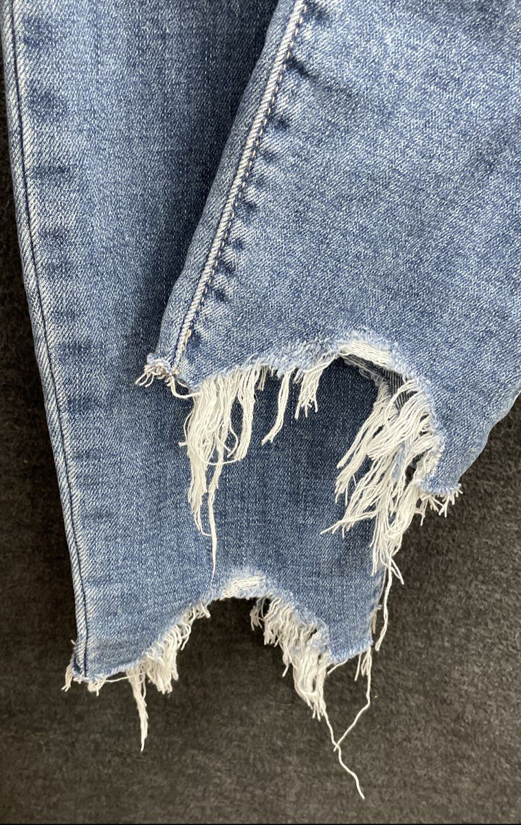 Lucky Brand Women's Bridgette High Rise Skinny Blue Distressed Jeans 4/27
