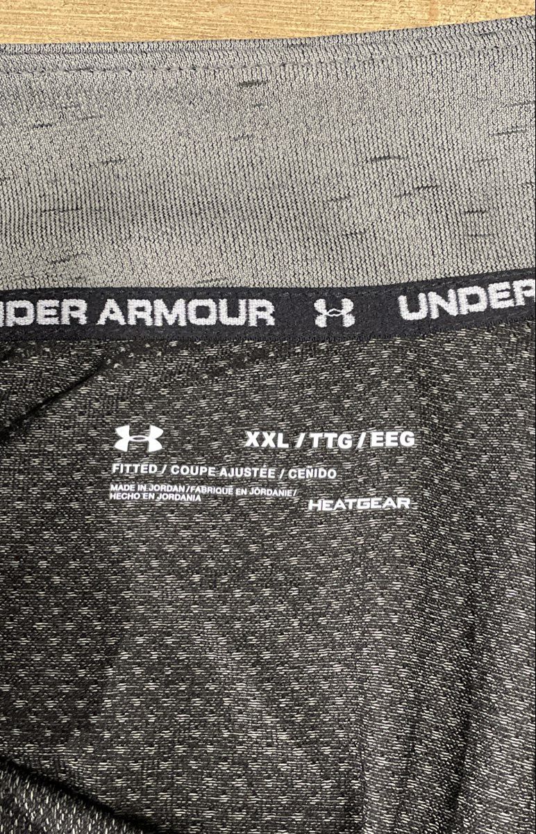 Under Armour Men's Heatgear Fitted 1/4 Zip Pullover Gray Space Dye Sz XXL