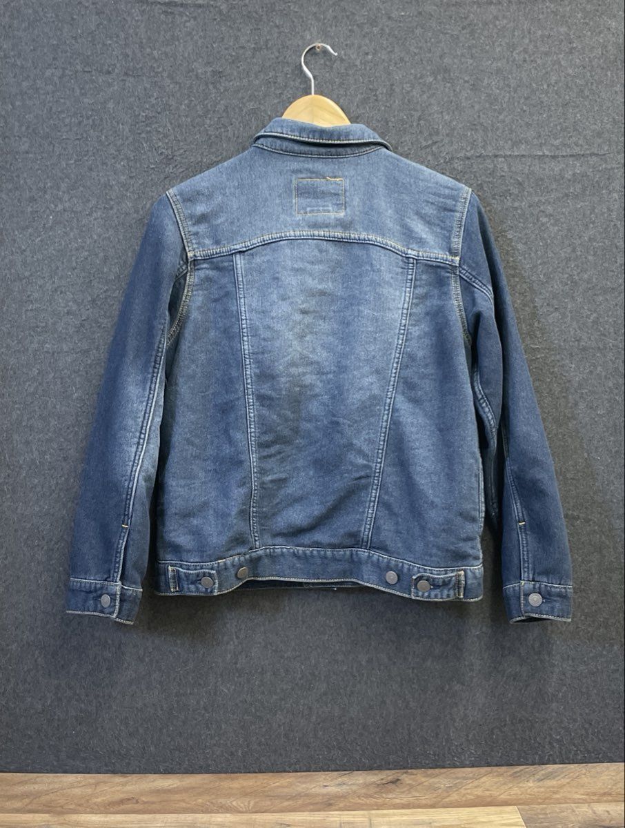 Levi's Boys Blue Denim Trucker Jacket Stretch Medium Wash Sz L 12-13