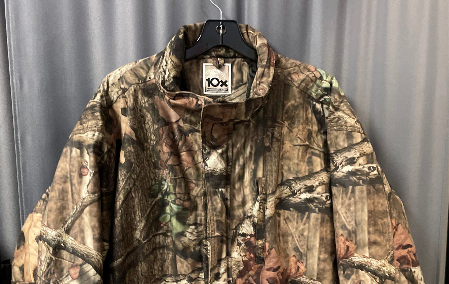 10X Men's Camo Hunting Jacket Mossy Oak Break Up Infinity Parka Sz XL