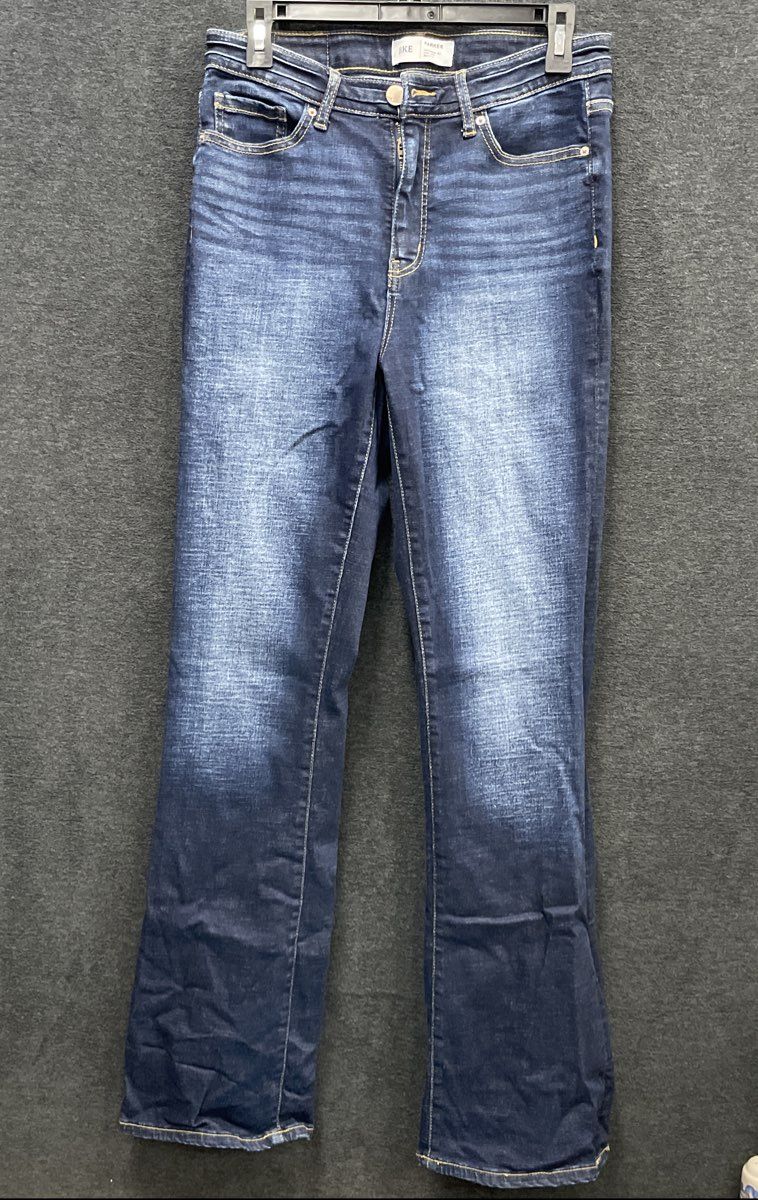 BKE Women's Parker Jeans Blue High Rise Bootcut Dark Wash Faded